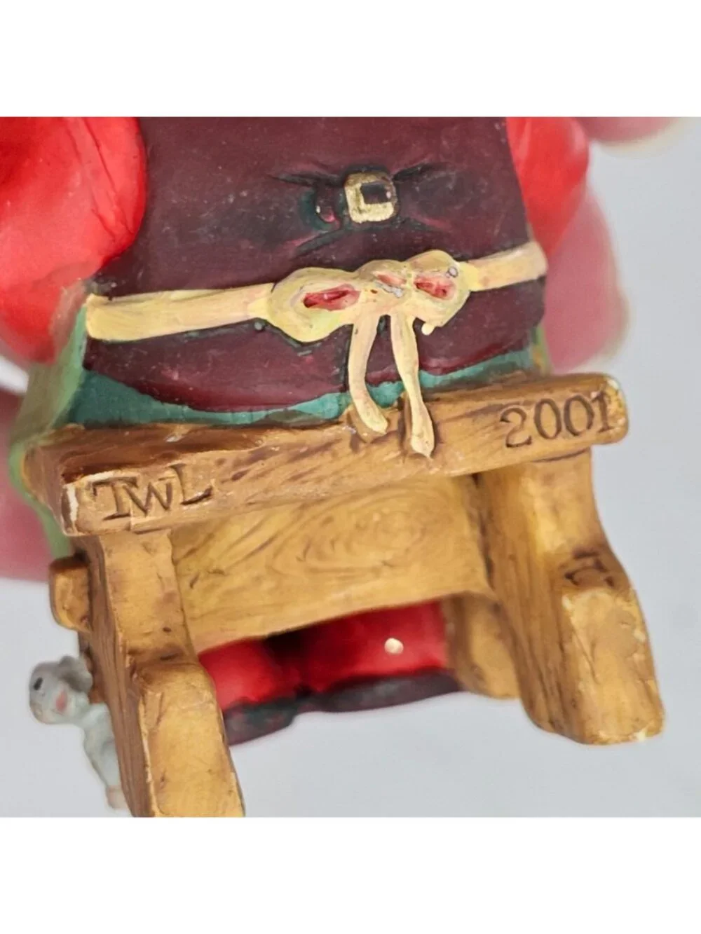Hallmark Keepsake 2001 Santa Carving Nutcracker Ornament Christmas Decoration